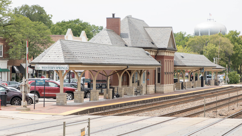 Western Springs Metra Station in Western Springs, Illinois