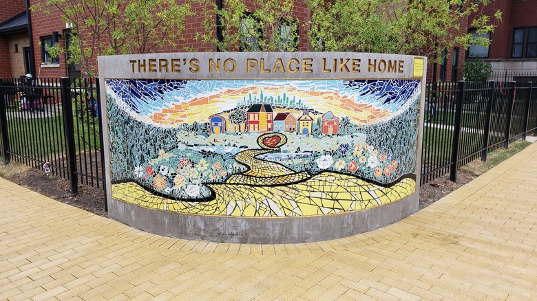 A Chicago-based mosaic dedicated to L. Frank Baum, writer of "The Wonderful Wizard of Oz"