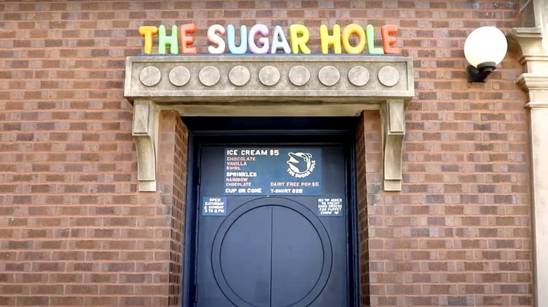 The door to The Sugar Hole ice cream pop-up shop in Chicago