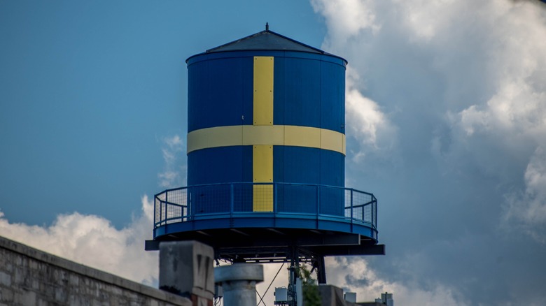 The famous Swedish water tower in Andersonville, Chicago