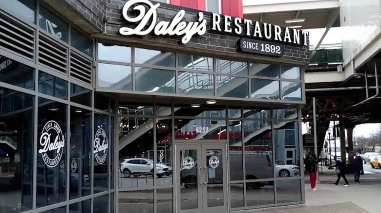 The exterior of Daley's Restaurant