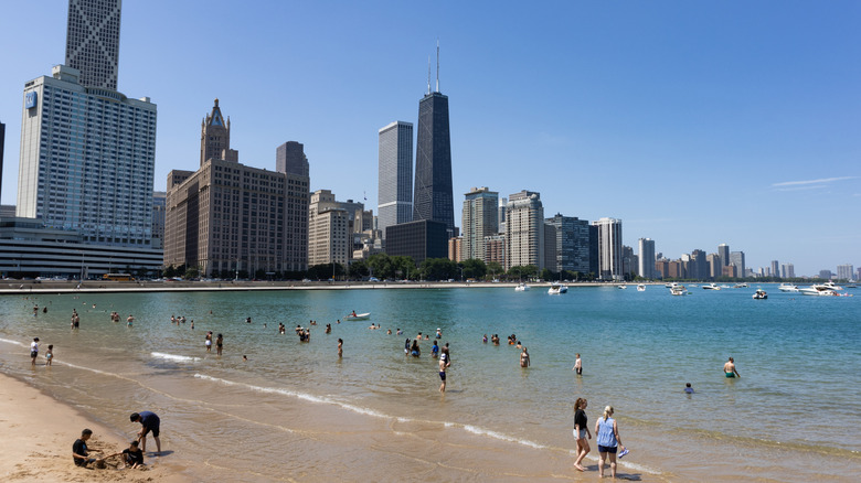 Ohio Street Beach in Chicago