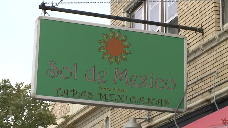 Outside of Sol de Mexico restaurant in Belmont-Cragin, Chicago