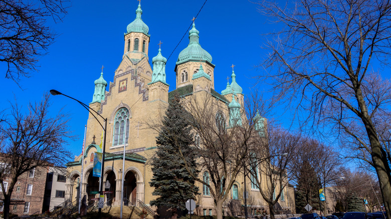 The St. Nicholas Ukrainian Catholic Cathedral in Chicago's Ukrainian Village