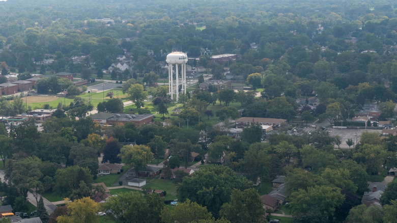 Aerial view of Bensenville