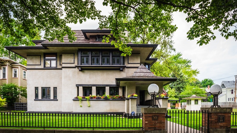 Prairie House in Oak Park Illinois, designed by Frank L. Wright