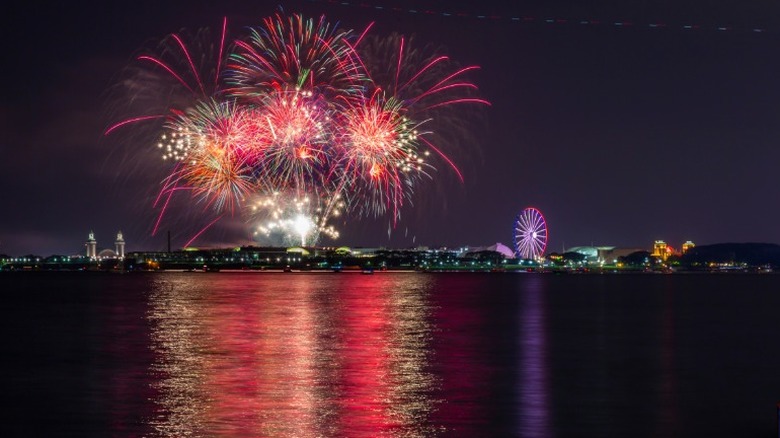 Fireworks over Navy Pier in Chicago