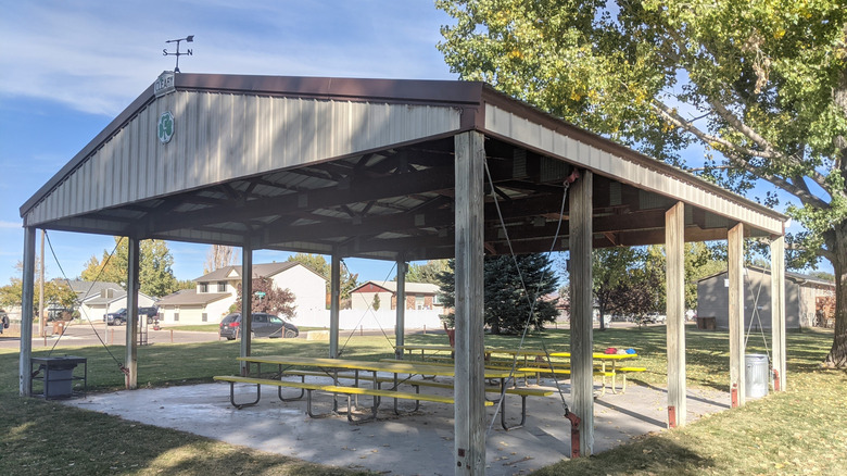 Picnic pavilion at Armstrong Park in Chubbuck