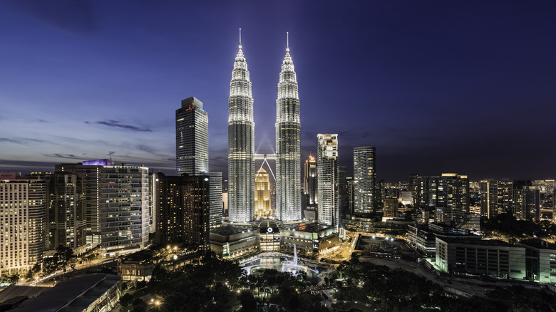 Kuala Lumpur skyline at night