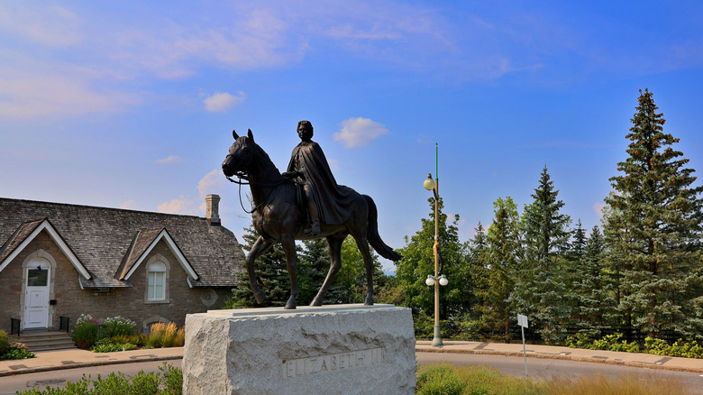 Statue of Queen Elizabeth II in Clarence-Rockland, Ontario