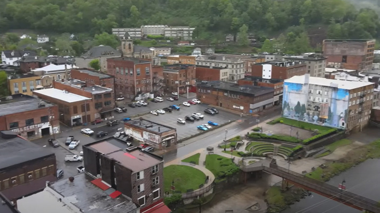 Welch downtown aerial view