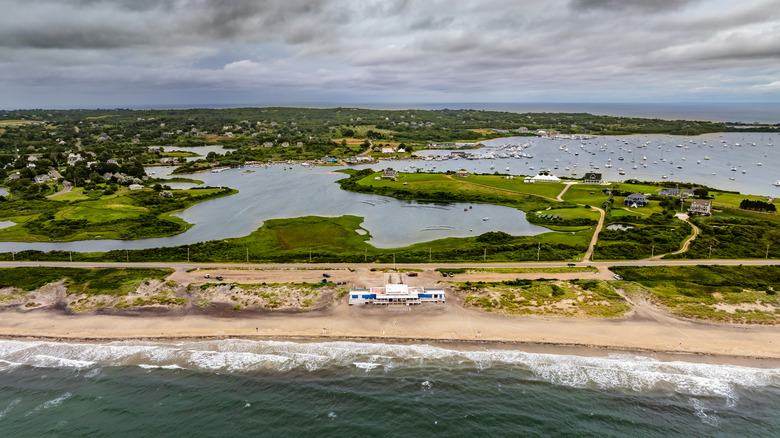 An elevated view of New Shoreham, RI
