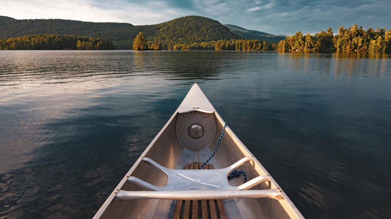 Canoe on Lake George, New York