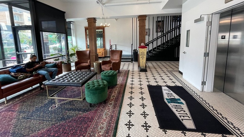 Lobby at the 11th Avenue Hostel