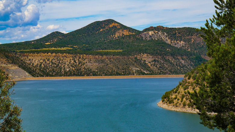 The reservoir inside Ridgway State Park