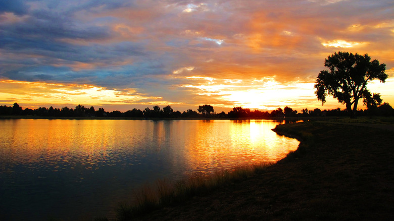 Sunset on Waneka Lake in Colorado