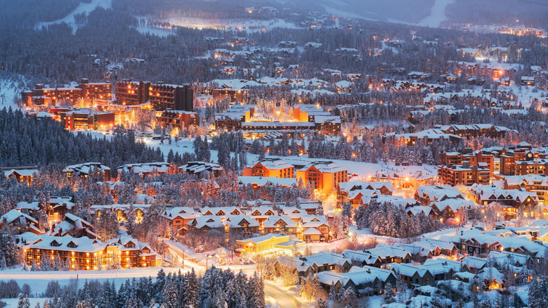 Dusk skyline of Breckenridge, Colorado