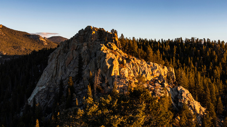 Amazing view over the mountains in Colorado taken from Golden Gate Canyon State Park