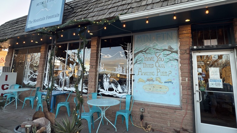 A quaint cafe with outdoor tables in Hygiene, Colorado