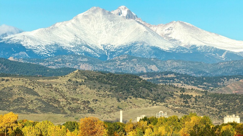 View of Front Range mountains from location near Hygiene, Colorado