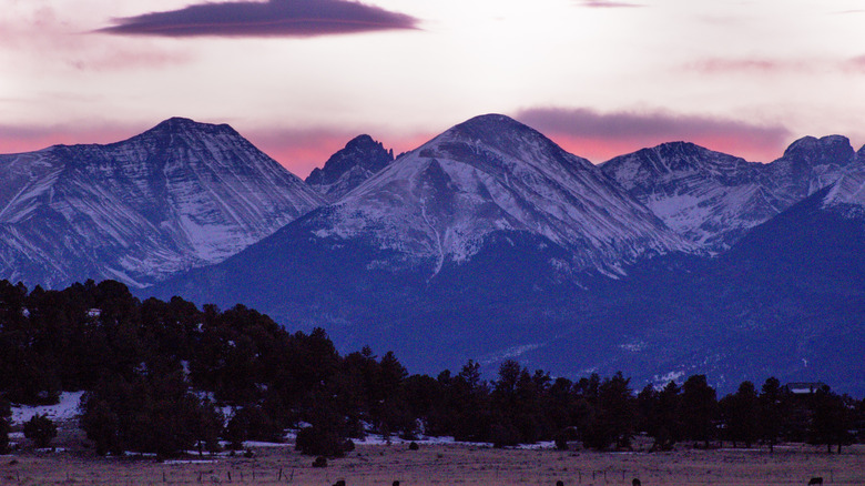 Sunset at the Wet Mountains near Westcliffe, Colorado
