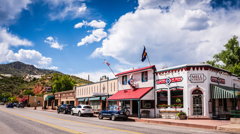 The historic downtown area of Morrison, Colorado