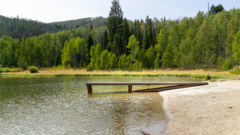 The kayak launch at Pearl Lake State Park, Colorado