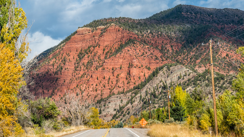 red mountains in Gypsum, Colorado