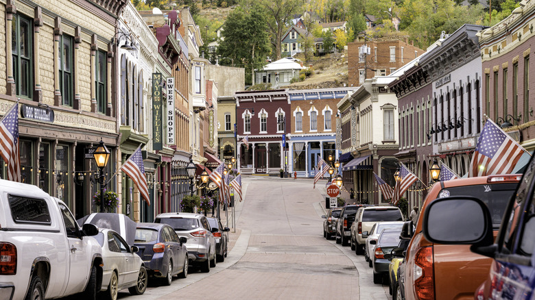 Brick buildings on Main Street in Central City, Colorado