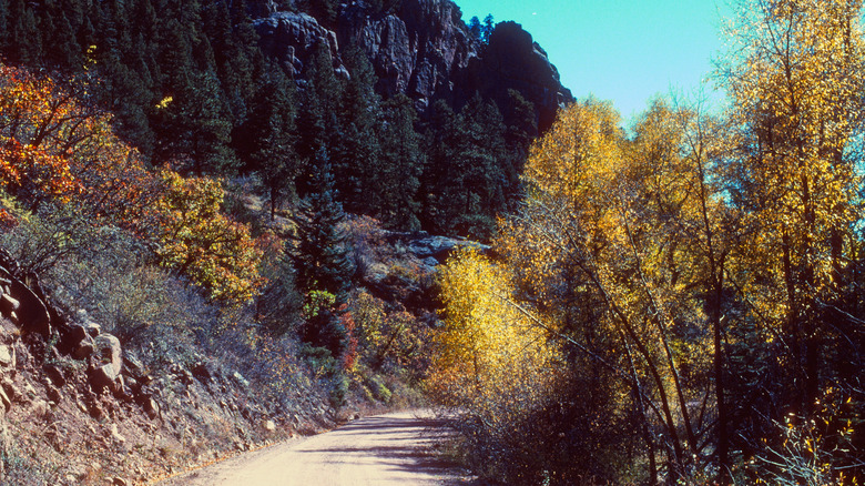 Phantom Canyon Road makes up part of the Gold Belt Byway