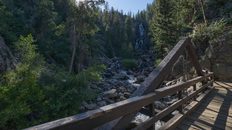 View from the bridge at Fish Creek Falls