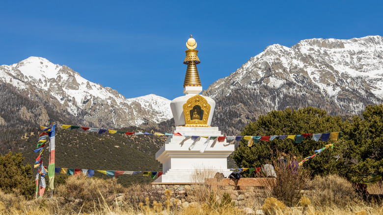 Yeshe Rangsal Stupa in the mountains of Crestone, Colorado
