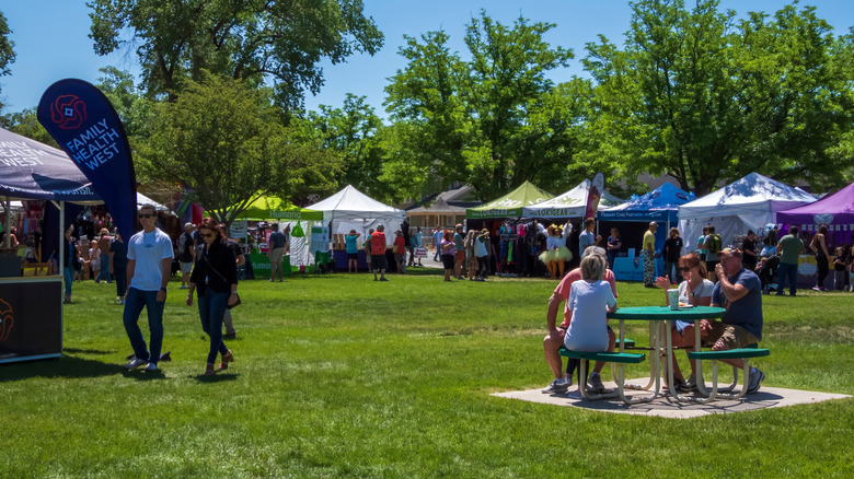 Crowds at a festival in Fruita Colorado