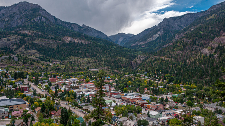 Downtown Ouray, Colorado, from the Perimeter Trail