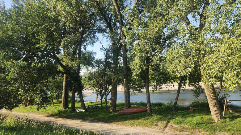 Waterside trail in Pawnee Park, Columbus, Nebraska