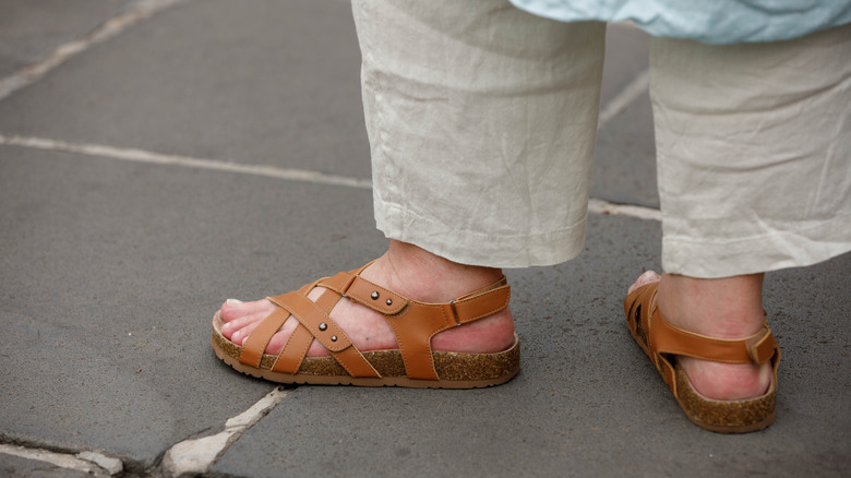 Pair of sandals in Cambodia