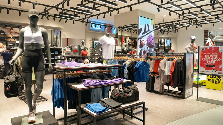 Athleisure clothing on display