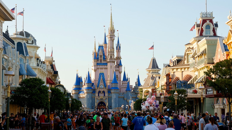 Cinderella Castle on a sunny day at Disney World in Orlando, Florida