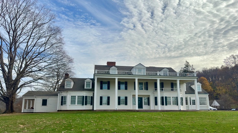 Hill-Stead Museum against a cloudy sky