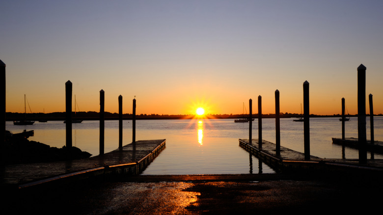 Image of sunrise over the Housatonic River