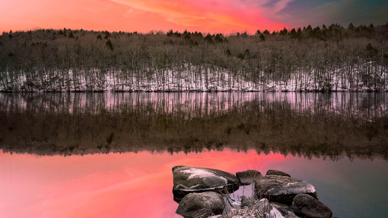 Connecticut's Lake Zoar in the winter