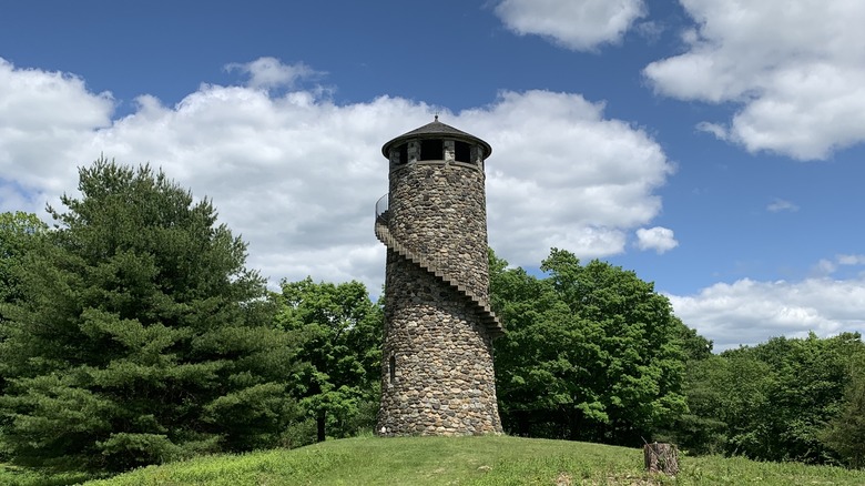 old camp columbia tower at camp columbia state park and forest