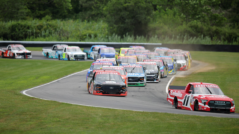Cars racing at Lime Rock Park