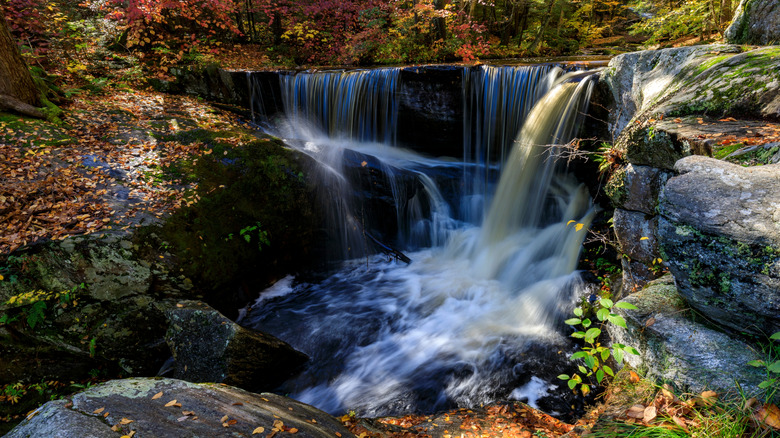 Enders Falls Waterfall in Connecticut.