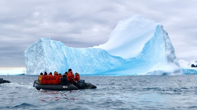 A Zodiac excursion to see ice floes and glaciers while cruising on National Geographic-Lindblad Expeditions