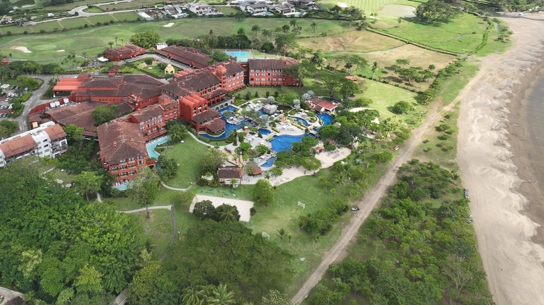 An oceanfront Costa Rica resort on a black sand beach