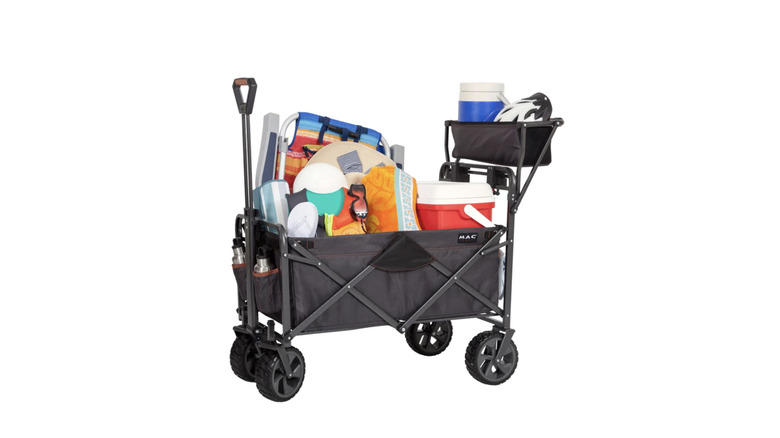 Product image for the Mac Sports Deluxe Push Pull Folding Wagon with Brakes