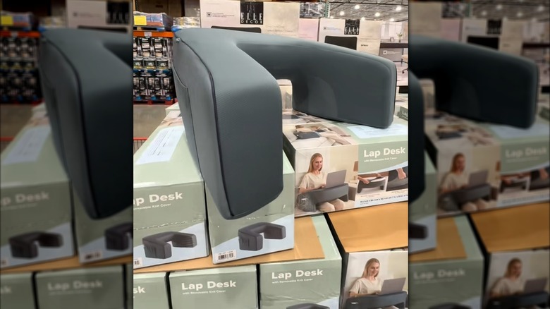 The Casual Living Lap Desk with Removable Knit Cover from Costco