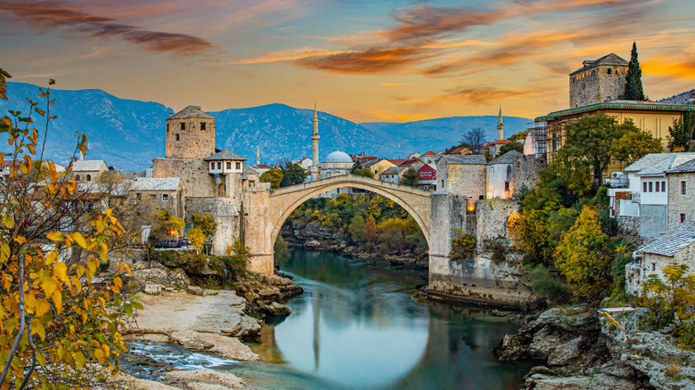 Stari Most in the Bosnian town of Mostar