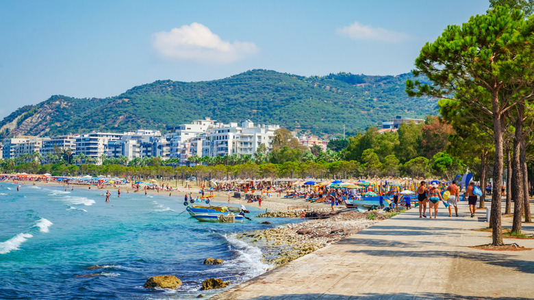 The Beach town of Vlore in Albania